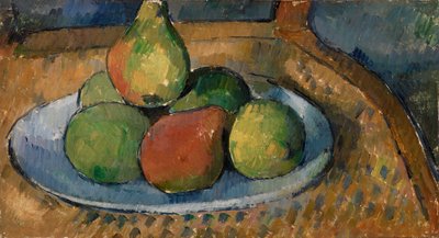 Plate of Fruit on a Chair by Paul Cézanne